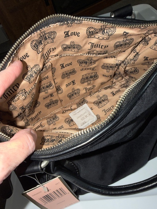 Juicy Couture Velvet Purse Bag Black New with tags - Picture 8 of 14